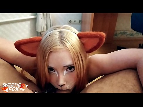 ❤️ Kitsune waxay liqaysaa dick oo afkeeda ku dhufatey ❤️❌ Galmada dabada ❌️
